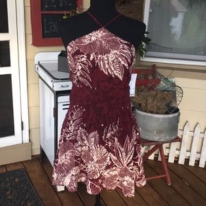 Urban Outfitters maroon high neck dress
